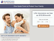 Tablet Screenshot of american-life-insurance.com